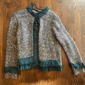 J Crew festive sweater jacket